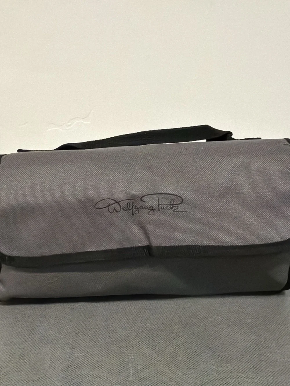 Wolfgang Puck 12 pc Bistro Kitchen Prep Set Gray Black Roll Up Case Chef Grade